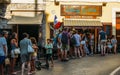 Queing for ice cream in Antibes, Cote d`Azur, France