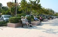 Retired Couples sitting on the Promenade