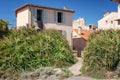 House along the promenade Amiral de Grasse in Antibes with huge succulents at the front