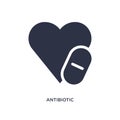 antibiotic icon on white background. Simple element illustration from medical concept Royalty Free Stock Photo