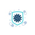 Antibiotic resistant virus icon Royalty Free Stock Photo