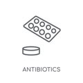 Antibiotics linear icon. Modern outline Antibiotics logo concept