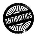 Antibiotics stamp rubber grunge Royalty Free Stock Photo