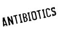 Antibiotics stamp rubber grunge Royalty Free Stock Photo