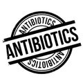 Antibiotics stamp rubber grunge Royalty Free Stock Photo