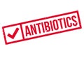 Antibiotics stamp rubber grunge Royalty Free Stock Photo