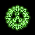 antibodies attacking virus neon glow icon illustration Royalty Free Stock Photo