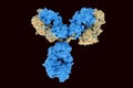 Antibodies cell digital illustration