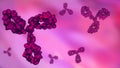 antibodies floating in human plasma, neutralize foreign objects such as pathogenic bacteria and viruses Royalty Free Stock Photo