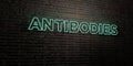ANTIBODIES -Realistic Neon Sign on Brick Wall background - 3D rendered royalty free stock image