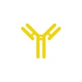 Antibody, immunoglobulin flat icon, vector illustration