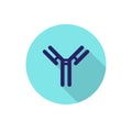 Antibody, immunoglobulin flat icon, vector illustration