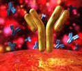 Antibody, immunoglobulins, 3d rendering