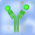 Antibody molecule floats in water Royalty Free Stock Photo