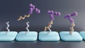 Mechanism of Antibody-oligonucleotide conjugates or AOC Royalty Free Stock Photo