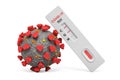 Antibody test COVID-19 with coronavirus. 3D rendering