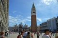 Italia, ltaly, Venezia, Piazza, Basilica di San Marco, Campanile, square, old metal staircase
