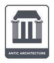 antic architecture icon in trendy design style. antic architecture icon isolated on white background. antic architecture vector