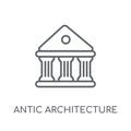 antic Architecture linear icon. Modern outline antic Architectur