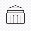 antic Architecture vector linear icon isolated on transparent background, antic Architecture transparency concept can be used for