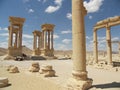 Antic ruins in desert Royalty Free Stock Photo