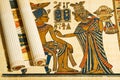 Anticient egyptian papyrus and scroll Royalty Free Stock Photo