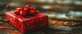 Anticipating The Joy Unveiling The Red Gift Box Royalty Free Stock Photo