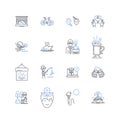 Anticipation line icons collection. Expectation, Excitement, Nervousness, Hopefulness, Impatience, Eagerness, Enthusiasm