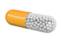 Anticoagulant Drug, capsule with anticoagulant. 3D rendering Royalty Free Stock Photo