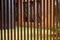 Anticorrosive wood fence Royalty Free Stock Photo