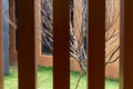 Anticorrosive wood fence Royalty Free Stock Photo