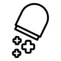 Antidepressant capsule icon, outline style