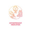 Antidepressant medication concept icon