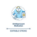 Antidepressant medication concept icon