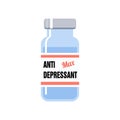 Antidepressant medication vial Royalty Free Stock Photo