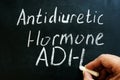 Antidiuretic hormone ADH or vasopressin sign