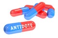 Antidote pills 3D rendering