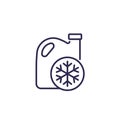 antifreeze, coolant icon, line vector