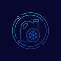 antifreeze, coolant icon, linear design Royalty Free Stock Photo