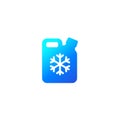 antifreeze or coolant icon on white, vector Royalty Free Stock Photo