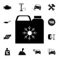 Antifreeze. Silhouette. Canister. icon. Set of car repair icons. Signs, outline eco collection, simple icons for websites, web des