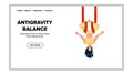 Antigravity Balance Exercise Make Girl Vector Royalty Free Stock Photo
