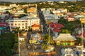 ANTIGUA, Antigua e Barbuda- Panoramic View of Antigua Harbor at Sunset seen from the Cruise Ship