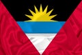 Silk Antigua And Barbuda Flag Royalty Free Stock Photo