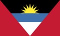 Antigua and Barbuda Flag. Vector Format