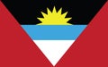 Antigua and Barbuda flag vector graphic. Rectangle Antiguan and Barbudan flag illustration. Antigua and Barbuda country flag is a Royalty Free Stock Photo