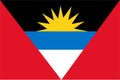 Antigua & Barbuda flag vector.Illustration of Antigua & Barbuda