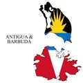 Antigua and Barbuda map vector illustration.Caribbean. Latin America. America