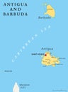 Antigua and Barbuda Political Map