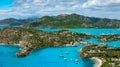 Antigua Bay, Shirley Heights landscape. Royalty Free Stock Photo